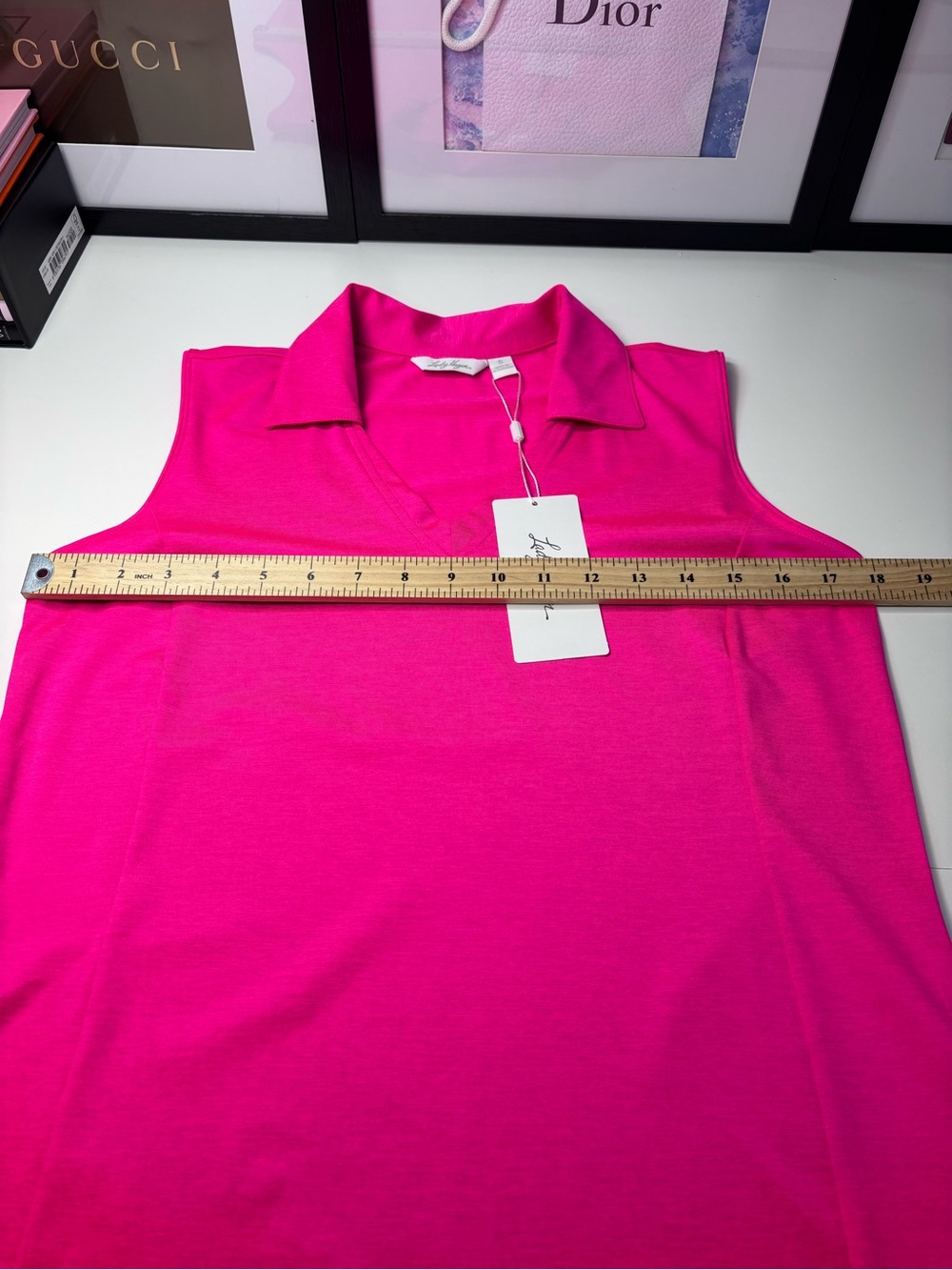 Lady Hagen women’s Sleeveless Golf Polo Pink NWT Tennis Pickleball Casual Sport - Picture 8 of 12